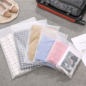 Plastic Bag Recyclable Plastic Bag Clear Clothes Poly Zip Bag Biodegradable Custom Logo Printing Matte/ Frosted Clothing Packing Zipper Bag