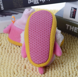 Ciabatte da interno rosa personalizzate per bambini basse MOQ scarpe antiscivolo per piccole ragazze pinguino - Product Image 5
