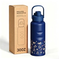 Bouteille d'eau isotherme en acier inoxydable à double paroi avec couvercle à poignée, 750 ml, personnalisable avec logo, écologique, pour la gym et le sport (25 oz, 32 oz, 40 oz)