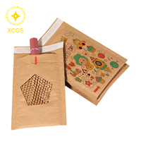 Enveloppes d'expédition en papier kraft alvéolé personnalisées, sacs à bulles rembourrés pour vêtements biodégradables, vente en gros