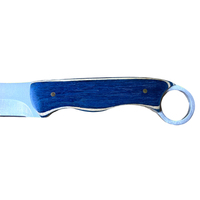 3.5 "acier inoxydable Clip Point lame coloré Pakkawood poignée petite taille rencontrer anneau de coupe couteau avec gaine en PU