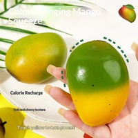 Jouet anti-stress créatif en TPR changeant de couleur, en forme de mangue, souple et à récupération lente, personnalisable OEM pour cadeaux