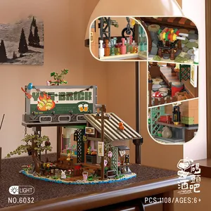 ZY 6032 2025 nouvelle série Street View Pier Bar petites particules Puzzle assemblage jouets pour enfants modèle pour enfants ensembles de blocs de construction - Product Image 2