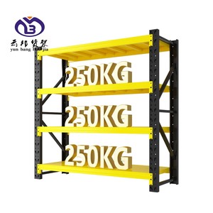 조절 가능한 볼트리스 4단 철제 브러시드 표면 스냅인 설치 차고/창고 공구 랙 - Product Image 6