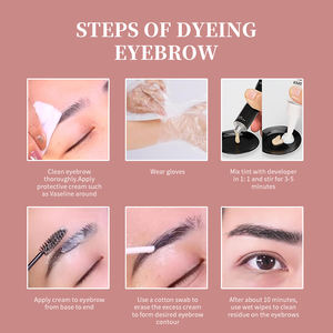 Tinte de Henna Vegano Personalizado con Logotipo, Color Marrón Híbrido para Pestañas y Cejas, Kit de Tinte de Pigmento de Henna para Cejas y Pestañas de Larga Duración - Product Image 6