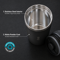 Gobelet isotherme en acier inoxydable 12oz 15oz avec logo personnalisé, couvercle rabattable à une touche détachable, vente en gros