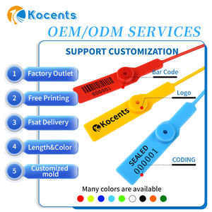 PTS-001 높은 보안 맞춤형 로고 의류 플라스틱 보안 스트립 씰 잠금 도난 방지 씰 플라스틱 보안 씰 태그 - Product Image 2