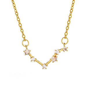 สร้อยคอคริสตัลยอดนิยมสิบสองกลุ่มดาวสร้อยคอเงินและทองจี้สร้อยคอผู้หญิงของขวัญเครื่องประดับสายยาว - Product Image 6