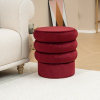 Bailey luxe rembourré tufté rond velours tabouret repose-pieds repose-pieds pouf pour salon