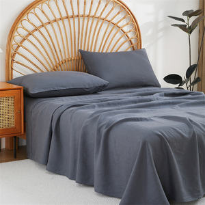 Funda de Almohada de <span class=keywords><strong>Lino</strong></span> Francés Prelavada, Acogedora y Suave, en Varios Colores, Estilo Rústico Vintage - Product Image 2