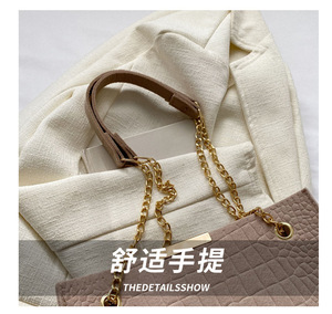 Stylish Women's Large Capacity Tote Bag Fashionable Square Chain Shoulder <strong>Purses</strong> <strong>Water</strong>-<strong>Proof</strong> and Portable Dress Bag - Product Image 5