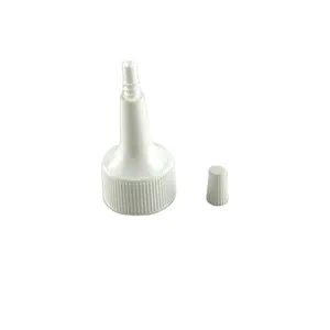 24mm white PP plastic dropper cap twist top lid for hair gel glue bottle wholesale