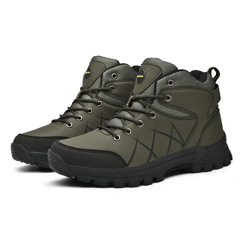Big Size 39-48# Male Mountain Climbing Shoes Waterproof Anti-slip Trekking Sneakers Outdoor Ankle Men Hiking Shoes