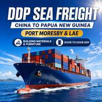 Transport maritime DDP vers la Papouasie-Nouvelle-Guinée, livraison porte-à-porte depuis Foshan, Chine, pour matériaux de construction, meubles, carreaux, armoires