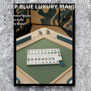 ชุดไพ่นกกระจอกอะคริลิคสีน้ำเงินทะเลลึกสุดหรูยอดนิยมประจำปี 2026 สำหรับ 4 ผู้เล่น ลายยูงยักษ์ย้อนยุค พร้อมโต๊ะไพ่นกกระจอกแบบสั่งทำพิเศษ - Product Image 2