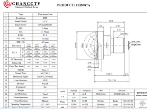 Ống Kính 8MP HD 2.8mm M12, góc rộng 178 ° với ống kính méo thấp, Khẩu độ lớn F1.6, tương thích với cảm biến 1/1.8" - Product Image 3
