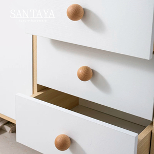 مقابض خشبية صلبة من سانتايا لخزائن المطبخ وأدراج غرف النوم ومقابض الأثاث - Product Image 4