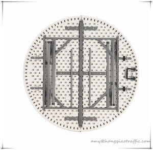 6ft <span class=keywords><strong>180CM</strong></span> 72 "10 personas Banquete DE BODA Mesa redonda plegable de plástico para exteriores Mesa redonda plegable - Product Image 3