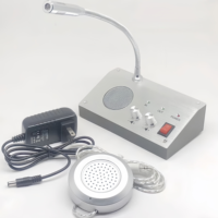 Talkie-walkie Mini amplificateur Lecteur Haut-parleur Interphone bidirectionnel pour fenêtre Comptoir Interphone pour stand