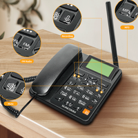 Téléphone fixe GSM double SIM avec écran quadrillé, double carte SIM et double veille, lecture MP3, radio FM – Meilleures ventes
