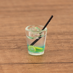 Nouvelle boisson miniature d'été : Americano glacé et limonade, accessoires de maison de poupée, décoration de <span class=keywords><strong>cuisine</strong></span>, jouet en résine artisanale - Product Image 4