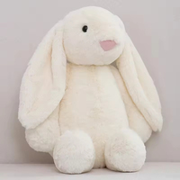 Vente en gros de poupées en peluche lapin pour filles, 40 cm, oreilles longues, jouets en peluche courte, cadeaux pour enfants, directement de l'usine