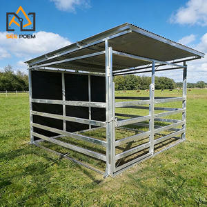 Establo Temporal Prefabricado Clásico Grande para <span class=keywords><strong>Caballos</strong></span> y Cerdos, con Construcción de Bambú/Contrachapado y Acero, Tamaño 3x3m-4x4m - Product Image 3