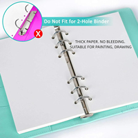 Recharge de papier à dessin A5 vierge 100 g/m² 6 trous 100 feuilles pour journal artistique, dessin, marqueur, stylo-plume