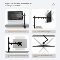 Support de moniteur double écran M052, base universelle pour ordinateur, réglage de la hauteur, rotation horizontale/verticale, nouveau produit en stock