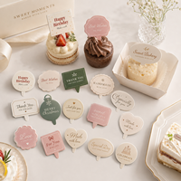 Cartes décoratives pour gâteaux de boulangerie, étiquettes de gâteau de formes variées pour anniversaire, remerciement et décoration de desserts