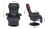 Chaise de jeu de luxe avec porte-gobelet en cuir de Style course, chaise de bureau de jeu de haute qualité/canapé de bureau de jeu de Pc de course