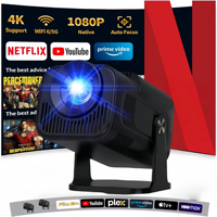 Mini projecteur HY320 Android 11 pour cinéma maison avec écran 4K, projecteur portable 720P pour jeux, 100-300 ANSI Lumen