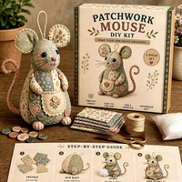 Articles de décoration pour la maison à faire soi-même avec des figurines de souris en tissu tissé à la main