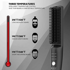 Cepillo Alisador de Cabello Eléctrico de Cerámica, Plancha de Pelo con Peine Estilizador para Uso Doméstico y Hotelero, Peine de Iones Negativos para Hombres - Product Image 5