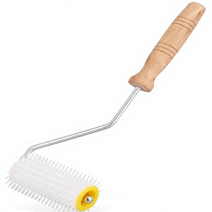 New Honey Uncapping Roller <strong>Propolis</strong> Honey Beekeeping Tool with 5-Inch Hardwood Handle for Harvesting &amp; Extraction - Product Image 1