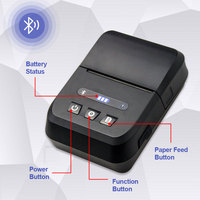 Printer Thermal Nirkabel Mini 58mm Portabel untuk Android, Printer POS Mobile untuk Pencetakan Barcode & Struk