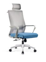Chaise de bureau mini ventilée, chaise de bureau simple pour hôtel, chaise de secrétaire avec appui-tête 3D monobloc