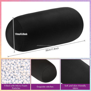 Almohada de espuma viscoelástica en forma de cilindro de alta calidad, cojín de soporte para el cuello de <span class=keywords><strong>plumas</strong></span> para viajes, uso doméstico, tela a rayas de animales rellenos - Product Image 2