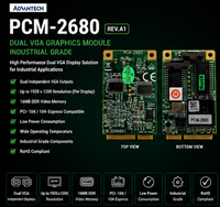 Tarjeta Gráfica Dual VGA Mini PCI-E PCM-2680 para Reemplazo de Equipos de Automatización Médica CNC