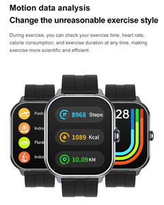 Écran tactile 2 en 1 Montre et écouteurs Tracker Sports Recorder Fréquence cardiaque Pression artérielle SmartWatch avec écouteurs - Product Image 3