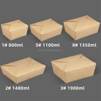 Boîtes d'emballage personnalisées avec logo imprimé Salade Sushi Snacks Chips Poulet frit Hamburgers Boîte d'emballage en papier kraft blanc pour aliments