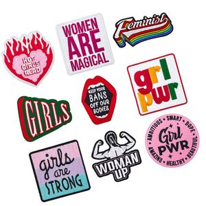 Patch brodé thermocollant Girl Power pour la décoration de chapeaux, vêtements et sacs - Product Image 1