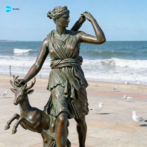 Scultura Classica Mitologica Romana in Bronzo di Diana <span class=keywords><strong>la</strong></span> Dea Cacciatrice per <span class=keywords><strong>Arte</strong></span> e Collezionismo - Product Image 2