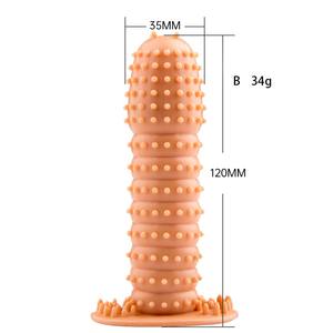 Sperma Ring wieder verwendbares Silikon sperren Realistische Dildo Penis Ärmel Drachen Magie Kondom mit Verlängerungen Cock Tpe Penis Ärmel - Product Image 3