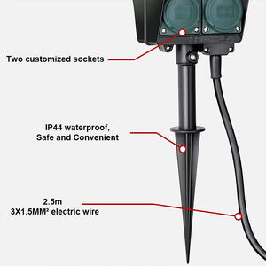 Livolo — <span class=keywords><strong>prise</strong></span> de courant murale à 2 voies, connecteurs de jardin pour barbecue, jardin extérieur 3680W, <span class=keywords><strong>colonne</strong></span> - Product Image 2