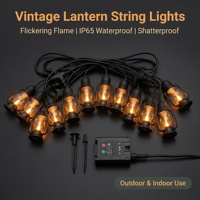 Guirlandes lumineuses LED blanc chaud IP65 résistantes aux intempéries pour café, mariage, jardin, éclairage d'ambiance suspendu