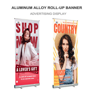 Expositor de Pancartas Publicitarias XuanYu, Pancarta Enrollable, Pantalla de Rodillo, Marco de Aluminio, Retráctil, Ligero y Portátil - Product Image 1