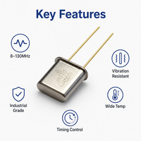 Résonateur à cristal de quartz EvolE Tech EVOL-JA110 8-130 MHz, résistant aux vibrations, large plage de température, boîtier métallique pour la communication, le contrôle et la synchronisation