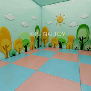 Animales León oso en el bosque selva tema colorido espuma suave acolchado de pared autoadhesivo acolchado de pared para niños Panel de pared acolchado - Product Image 3