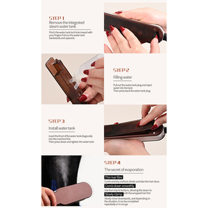 Bàn chải duỗi tóc bằng hơi nước nóng 30 giây máy duỗi tóc làm nóng nhanh lược chăm sóc tóc bằng điện - Product Image 6